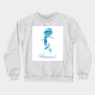 Mermaid Watercolor Sketch Crewneck Sweatshirt